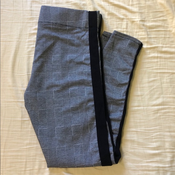 Plaid Leggings with Side Stripe - Picture 1 of 1